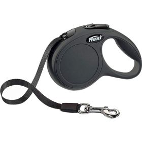 Flexi New Classic Retractable Tape Leash (Option 2: X-Small 10' Lead (Pets up to 26 lbs), Option 1: Black)