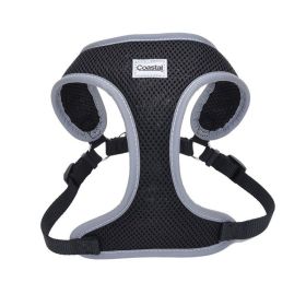 Coastal Pet Comfort Soft Reflective Wrap Adjustable Dog Harness (Option 2: X-Small 16-19" Girth (5/8" Straps), Option 1: Black)