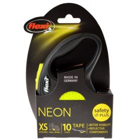 Flexi New Neon Retractable Tape Leash (Option 2: 10' Tape (Pets up to 26 lbs), Option 1: X-Small)