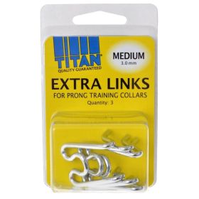 Titan Extra Links for Prong Training Collars (Option 2: 3 count, Option 1: Medium (3.0 mm))