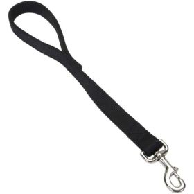 Coastal Pet Traffic Dog Leash Black (Option 1: 24" Long x 1" Wide)