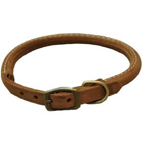 CircleT Rustic Leather Dog Collar Chocolate (Option 1: 12"L x 3/8"W)