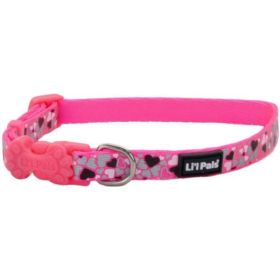 Li'L Pals Reflective Collar (Option 2: 6-8"L x 3/8"W, Option 1: Pink with Hearts)