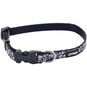 Li'L Pals Reflective Collar (Option 2: 6-8"L x 3/8"W, Option 1: Teal and Orange Paws)