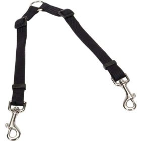 Coastal Pet Two Dog Adjustable Nylon Coupler Black (Option 1: 36"L x 3/4"W)