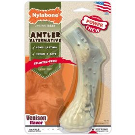 Nylabone Power Chew Antler Alternative Venison Flavor (Option 2: 1 count, Option 1: Large)