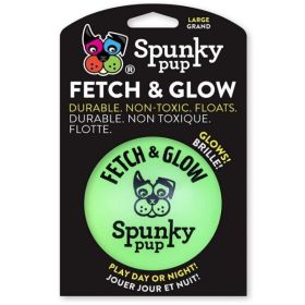 Spunky Pup Fetch and Glow Ball Dog Toy Assorted Colors (Option 2: 1 count, Option 1: Large)