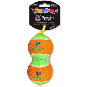 Spunky Pup Squeak Tennis Balls Dog Toy (Option 2: 2 count, Option 1: Large)