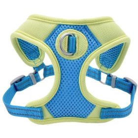 Coastal Pet Pro Reflective Mesh Dog Harness Aqua with Neon Yellow 1" (Option 1: Large)